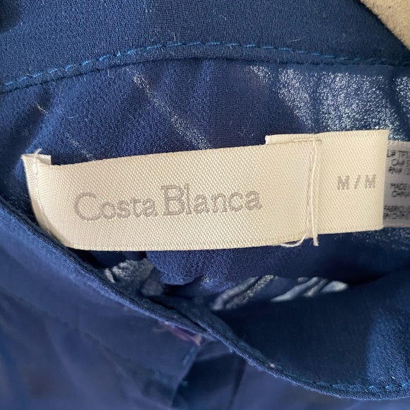 Costa Blanca sheer blue blouse - Picture 3 of 7